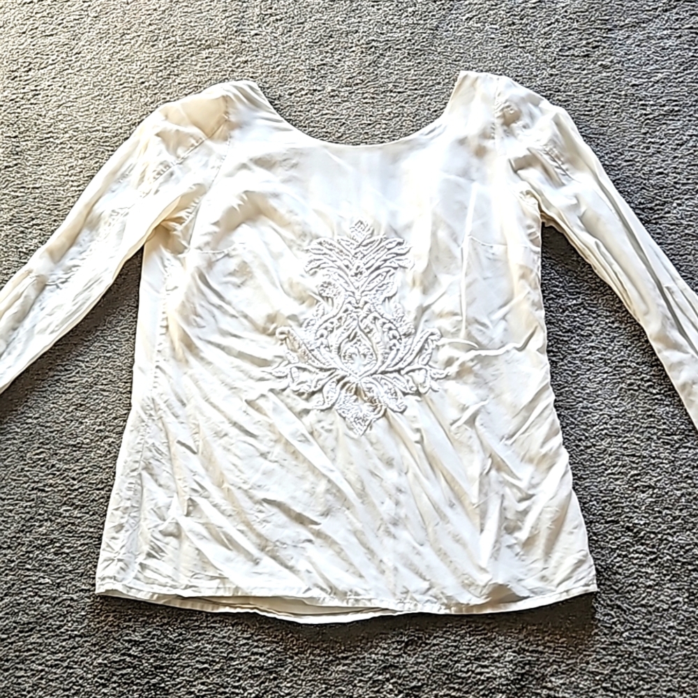 Banana Republic silk blend blouse